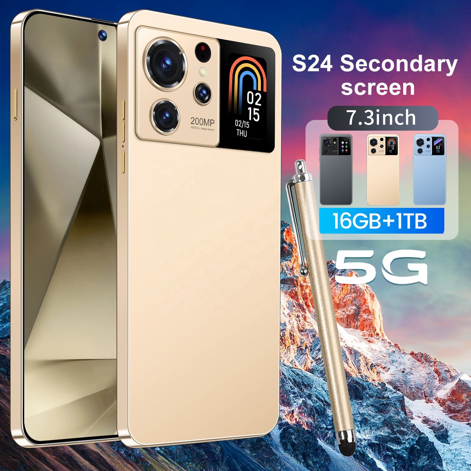 2024 Original S24 Secondary screen phone Smartphone 16+1TB Mobile Phone Cell Gaming Phone 5G smartphone 3G&4G smartphone